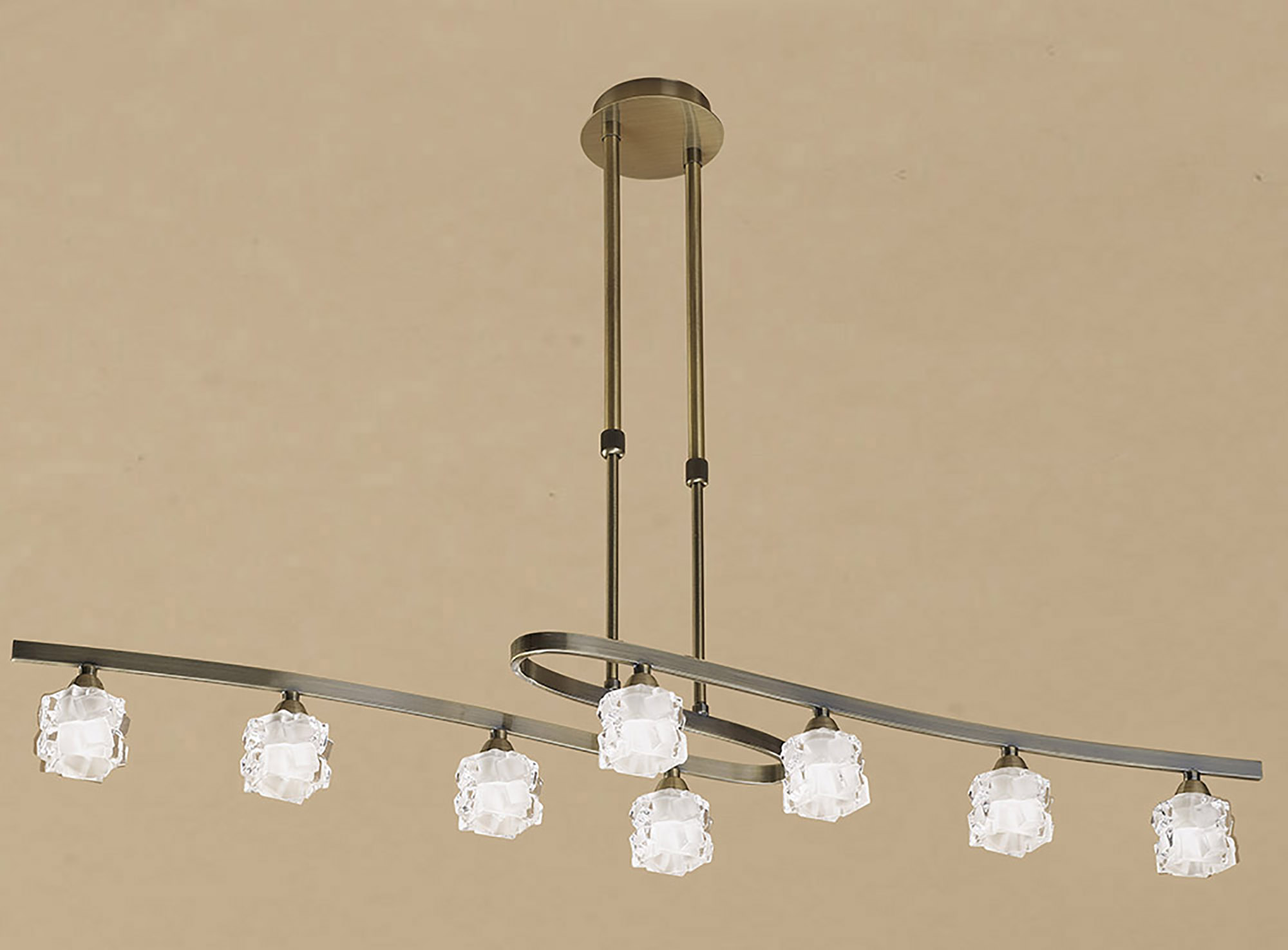 Ice Antique Brass Ceiling Lights Mantra Linear Fittings